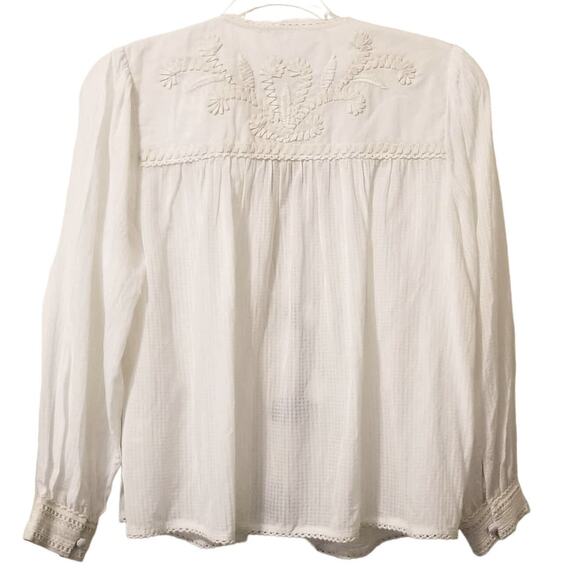 New Anthropologie Rubiya Kimono Bamboo Top by Conditions Apply $118 Ivory - Picture 2 of 6